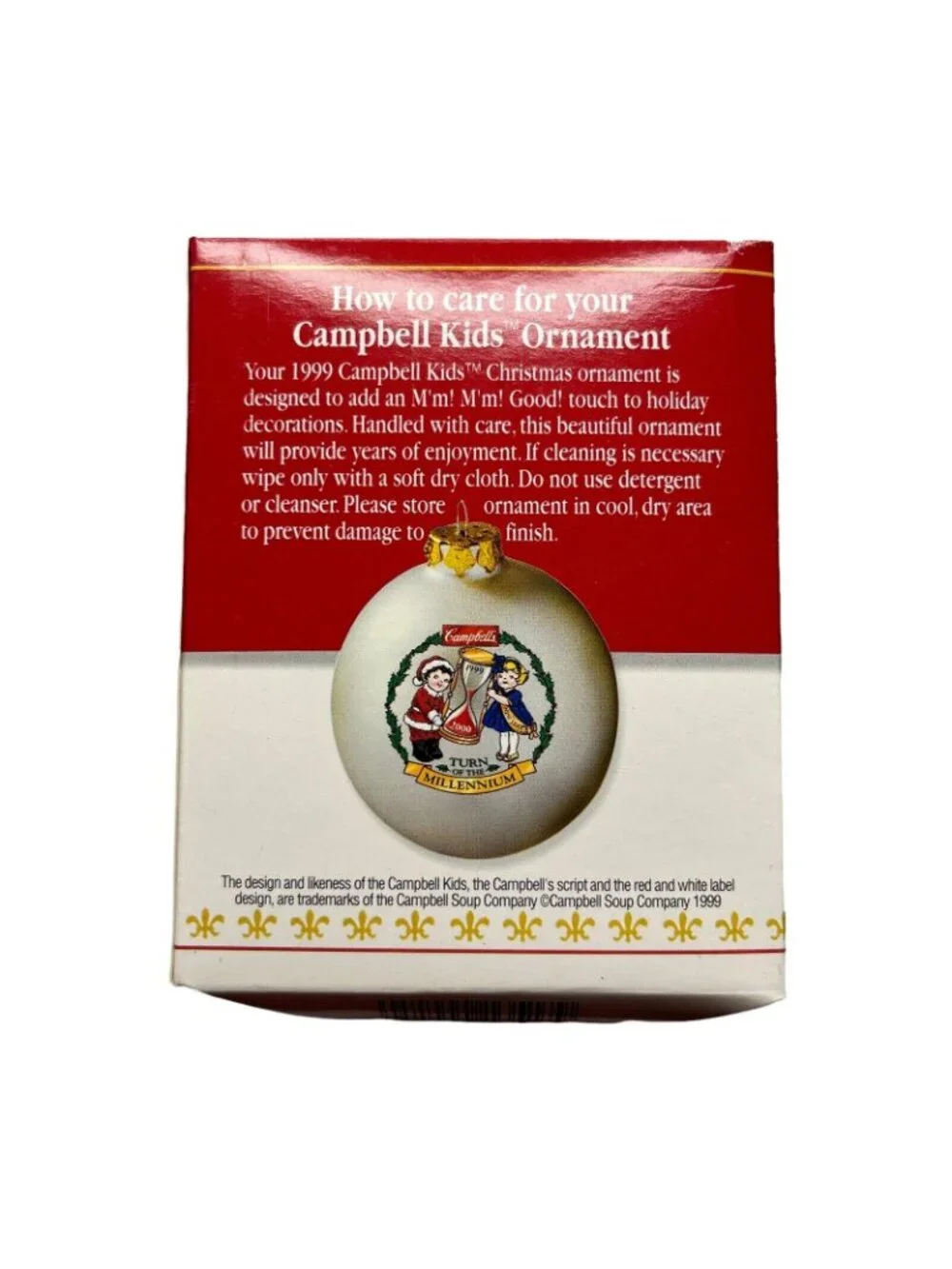 Campbells Kids Christmas Ornament 1999 Turn Of The Millennium In Box